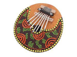 Kalimba Thumb Piano 7 Keys Tunable Coconut Shell Painted Musical Instrument Kalimba Thumb Piano 7 Keys Tunable Coconut Shell Painted Musical Instrument