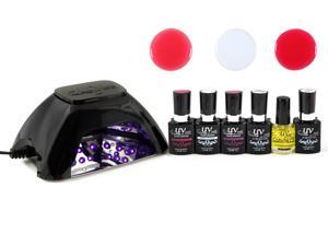 UV-NAILS UV Gel Nail Polish Starter Kit with LED Lamp Colors, French Manicure kit UV-NAILS UV Gel Nail Polish Starter Kit with LED Lamp Colors, French Manicure kit