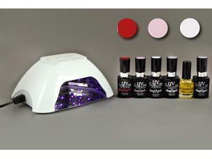UV-NAILS Salon Quality UV Gel Nail Polish Starter Kit with White LED Lamp and Colors(G-13, G-6, G-11) UV-NAILS Salon Quality UV Gel Nail Polish Starter Kit with White LED Lamp and Colors(G-13, G-6, G-11)
