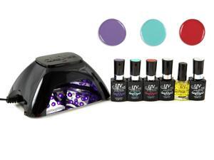 UV-NAILS Salon Quality UV Gel Nail Polish Starter Kit with Black LED Lamp Colors (G-56, G-68, G-54) UV-NAILS Salon Quality UV Gel Nail Polish Starter Kit with Black LED Lamp Colors (G-56, G-68, G-54)