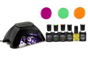 UV-NAILS Salon Quality UV Gel Nail Polish Starter Kit with Black LED Lamp Colors (NE-2, NE-3, NE-6) UV-NAILS Salon Quality UV Gel Nail Polish Starter Kit with Black LED Lamp Colors (NE-2, NE-3, NE-6)