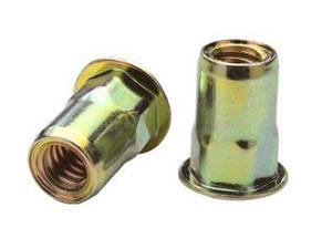 AEHS8-832-130, RIVETNUT, 8-32 (.080-.130 GR) SEMI-HEX BODY, LOW PRO HD, STEEL, ZINC YLW (100 PK) AEHS8-832-130, RIVETNUT, 8-32 (.080-.130 GR) SEMI-HEX BODY, LOW PRO HD, STEEL, ZINC YLW (100 PK)