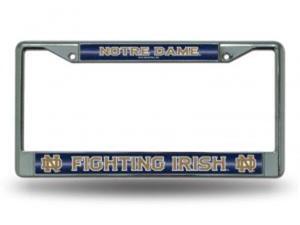 Notre Dame Glitter Chrome License Plate Frame Free Screw Caps with this Frame Notre Dame Glitter Chrome License Plate Frame Free Screw Caps with this Frame