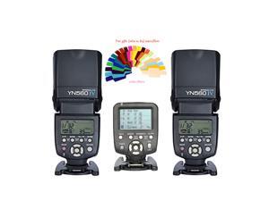 Yongnuo YN-560IV 2PCS Wireless Flash Speedlite kit + YN560-TX LCD Flash Trigger Remote Controller For Nikon DLSR Cameras Yongnuo YN-560IV 2PCS Wireless Flash Speedlite kit + YN560-TX LCD Flash Trigger Remote Controller For Nikon DLSR Cameras
