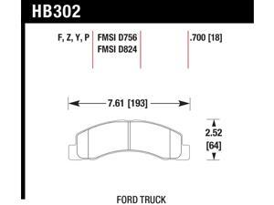 Hawk Performance HB302P700 Disc Brake Pad Hawk Performance HB302P700 Disc Brake Pad