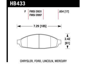 Hawk Performance HB433F654 Disc Brake Pad Hawk Performance HB433F654 Disc Brake Pad
