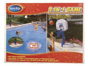 2-in-1 Pool Basketball Set and Pool Volleyball Set 2-in-1 Pool Basketball Set and Pool Volleyball Set