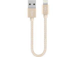 Belkin F8J144BT06INGLD Mixit Lightning To Usb Cable - Ipad / Iphone / Ipod Charging / Data Cable - Lightning / Usb 2.0 - Usb (M) To Lightning (M) - 6 In - Gold - For Apple Ipad Air, Ipad Mini, Ipad Mi Belkin F8J144BT06INGLD Mixit Lightning To Usb Cable - Ipad / Iphone / Ipod Charging / Data Cable - Lightning / Usb 2.0 - Usb (M) To Lightning (M) - 6 In - Gold - For Apple Ipad Air, Ipad Mini, Ipad Mi