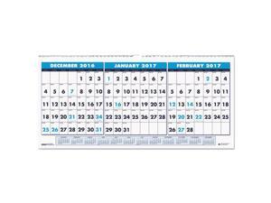 House of Doolittle HOD3648 Recycled Three-Month Horizontal Wall Calendar, 23 1/2 X 12, 14-Month, 2016-2018 House of Doolittle HOD3648 Recycled Three-Month Horizontal Wall Calendar, 23 1/2 X 12, 14-Month, 2016-2018