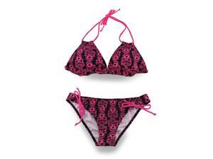 Black / Neon Pink Day of the Dead Sugar Skull String Bikini Black / Neon Pink Day of the Dead Sugar Skull String Bikini