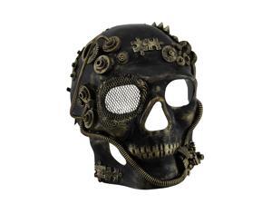 Metallic Steampunk Skull Full Face Masquerade Mask Metallic Steampunk Skull Full Face Masquerade Mask