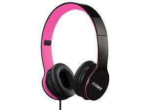 Coby Folding Stereo Headphones, Pink (CVH-801-PNK) Coby Folding Stereo Headphones, Pink (CVH-801-PNK)