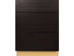 36 Inch Three Drawer Base Cabinet in Shaker Espresso with 3 Soft Close Drawers 36" 36 Inch Three Drawer Base Cabinet in Shaker Espresso with 3 Soft Close Drawers 36"