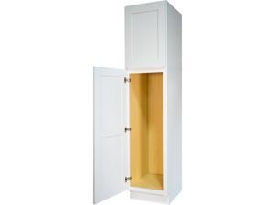 18 Inch vanity Linen and Medicine Cabinet in Shaker White with 2 Soft Close Doors & 7 Shelves 18" 18 Inch vanity Linen and Medicine Cabinet in Shaker White with 2 Soft Close Doors & 7 Shelves 18"