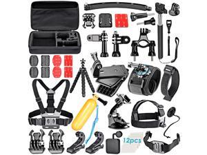 Neewer 50-In-1 Sport Accessory Kit for GoPro Hero4 Session Hero1 2 3 3+ 4 SJ4000 5000 6000 7000 Xiaomi Yi in Swimming Rowing Skiing Climbing Bike Riding Camping Diving and Other Outdoor Sports Neewer 50-In-1 Sport Accessory Kit for GoPro Hero4 Session Hero1 2 3 3+ 4 SJ4000 5000 6000 7000 Xiaomi Yi in Swimming Rowing Skiing Climbing Bike Riding Camping Diving and Other Outdoor Sports