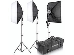 Neewer® 3000W 5500K 20"x28"/50x70cm Five Socket Softbox Compact Fluorescent Photo Video Studio Lighting Kit with Carrying Case for Portraiture,Art and Product Photography Neewer® 3000W 5500K 20"x28"/50x70cm Five Socket Softbox Compact Fluorescent Photo Video Studio Lighting Kit with Carrying Case for Portraiture,Art and Product Photography