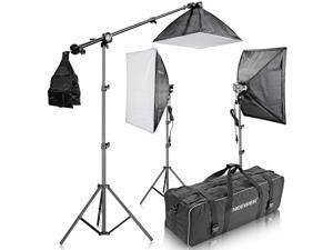 Neewer® 2400W 5500K 20"x28"/50x70cm Four Socket Softbox Compact Fluorescent Photo Video Studio Lighting Kit with Carrying Case for Portraiture,Art and Product Photography Neewer® 2400W 5500K 20"x28"/50x70cm Four Socket Softbox Compact Fluorescent Photo Video Studio Lighting Kit with Carrying Case for Portraiture,Art and Product Photography