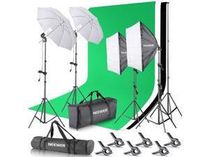 Neewer 2.6M x 3M/8.5ft x 10ft Background Support System and 800W 5500K Umbrellas Softbox Continuous Lighting Kit for Photo Studio Product,Portrait and Video Shoot Photography Neewer 2.6M x 3M/8.5ft x 10ft Background Support System and 800W 5500K Umbrellas Softbox Continuous Lighting Kit for Photo Studio Product,Portrait and Video Shoot Photography