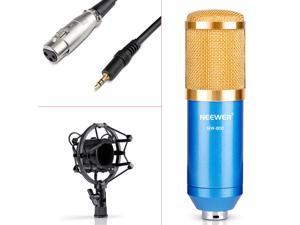 Neewer® NW-800 Studio Broadcasting & Recording Microphone Set Including (1)NW-800 Professional Condenser Microphone + (1)Microphone Shock Mount +(1)Ball-type Anti-wind Foam Cap +(1) Power Cable (Blue) Neewer® NW-800 Studio Broadcasting & Recording Microphone Set Including (1)NW-800 Professional Condenser Microphone + (1)Microphone Shock Mount +(1)Ball-type Anti-wind Foam Cap +(1) Power Cable (Blue)