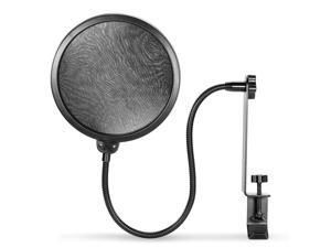 Neewer® Clamp-on Double Mesh Microphone Pop Filter with Flexible Gooseneck, Metal Stabilizing Arm and Swivel Mount, Fits Any Mic Stand or Boom with Diameter up to 1.3"/3.5cm Neewer® Clamp-on Double Mesh Microphone Pop Filter with Flexible Gooseneck, Metal Stabilizing Arm and Swivel Mount, Fits Any Mic Stand or Boom with Diameter up to 1.3"/3.5cm