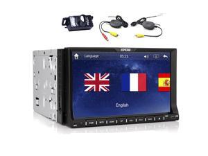 Wireless Camera+ 7'' HD In dash Double 2 din Car Stereo Radio GPS Navigation Car DVD CD Video Player 1080P Bluetooth iPod mp3 Wireless Camera+ 7'' HD In dash Double 2 din Car Stereo Radio GPS Navigation Car DVD CD Video Player 1080P Bluetooth iPod mp3