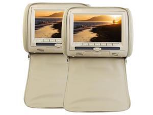 Eincar Universal Dual Screen 9-Inch Twin Mobile Car Headrest DVD Player Pillow Monitor with Wireless Remote Control USB and SD card Input 32 Bit Video Games Multi video system NTSC, PAL, AUTO Eincar Universal Dual Screen 9-Inch Twin Mobile Car Headrest DVD Player Pillow Monitor with Wireless Remote Control USB and SD card Input 32 Bit Video Games Multi video system NTSC, PAL, AUTO