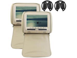 Just Arrival!!! Eincar Universal Dual LCD Screen 9-Inch Twin Mobile Car Headrest DVD Player HEADREST MONITOR with Wireless Remote Control Support USB and SD card Input 32 Bit Video Games+Dual Channe Just Arrival!!! Eincar Universal Dual LCD Screen 9-Inch Twin Mobile Car Headrest DVD Player HEADREST MONITOR with Wireless Remote Control Support USB and SD card Input 32 Bit Video Games+Dual Channe