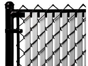 Chain Link Gray Double Wall (Tube) Privacy Slat For 4ft High Fence Bottom Lock Chain Link Gray Double Wall (Tube) Privacy Slat For 4ft High Fence Bottom Lock