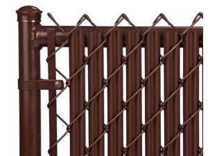 Chain Link Brown Single Wall Ridged Privacy Slat For 6ft High Fence Bottom Lock Chain Link Brown Single Wall Ridged Privacy Slat For 6ft High Fence Bottom Lock