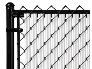 Chain Link White Single Wall Ridged Privacy Slat For 6ft High Fence Bottom Lock Chain Link White Single Wall Ridged Privacy Slat For 6ft High Fence Bottom Lock