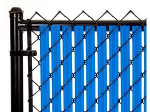 Chain Link Royal Blue Single Wall Ridged Privacy Slat 8ft High Fence Bottom Lock Chain Link Royal Blue Single Wall Ridged Privacy Slat 8ft High Fence Bottom Lock