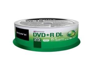 Sony 25DPR85SP/US DVD Recordable Media - DVD+R - 8x - 8.50 GB - 25 Pack Spindle Sony 25DPR85SP/US DVD Recordable Media - DVD+R - 8x - 8.50 GB - 25 Pack Spindle