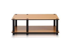 Furinno 11174LC(BK)/BK Just Mid Light Cherry Television Stand with Black Tube Furinno 11174LC(BK)/BK Just Mid Light Cherry Television Stand with Black Tube