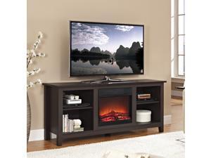 Espresso Fireplace TV stand Espresso Fireplace TV stand