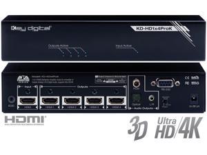Key Digital KD-HD1x4ProK 1x4 I/O HDMI Distribution Amplifier w Audio De-embedder Key Digital KD-HD1x4ProK 1x4 I/O HDMI Distribution Amplifier w Audio De-embedder