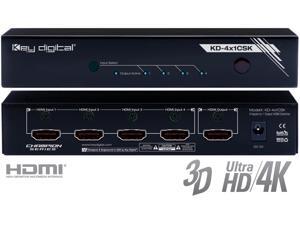 Key Digital KD-4x1CSK 4 Inputs to 1 Output HDMI Switcher Supports Ultra HD/4K Key Digital KD-4x1CSK 4 Inputs to 1 Output HDMI Switcher Supports Ultra HD/4K