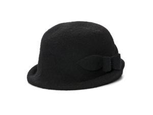 La Redoute Womens Pure Wool Felt Cloche Hat Black Size One Size La Redoute Womens Pure Wool Felt Cloche Hat Black Size One Size