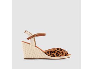 Pepe Jeans Womens Shark Pony Leopard Print Wedge Sandals Brown Size 37 Pepe Jeans Womens Shark Pony Leopard Print Wedge Sandals Brown Size 37