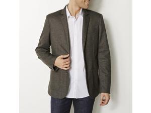 R Reference Mens Straight Cut Pique Jacket With 2 Buttons Grey Size M R Reference Mens Straight Cut Pique Jacket With 2 Buttons Grey Size M