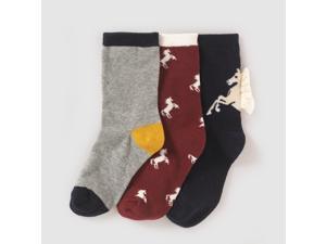 Abcd'r Girls Pack Of 3 Pairs Of Horse Motif Socks, 3-12 Years Green Size 19/22 Abcd'r Girls Pack Of 3 Pairs Of Horse Motif Socks, 3-12 Years Green Size 19/22