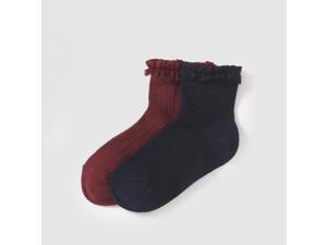 Abcd'r Girls Pack Of 2 Pairs Of Frilled Socks, 3-12 Years Blue Size 19/22 Abcd'r Girls Pack Of 2 Pairs Of Frilled Socks, 3-12 Years Blue Size 19/22