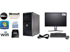 Dell Optiplex 745 Tower Win 7 Pro 64 Bit 3.4 GHz Pentium D 8GB DDR2 480 GB SSD DVDRW Wifi + DELL 22" LCD Dell Optiplex 745 Tower Win 7 Pro 64 Bit 3.4 GHz Pentium D 8GB DDR2 480 GB SSD DVDRW Wifi + DELL 22" LCD