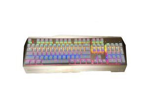Ousaid DK800 104 keys backlit all metal suspended blue switch mechanical keyboard-White Ousaid DK800 104 keys backlit all metal suspended blue switch mechanical keyboard-White