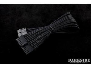 Darkside 24-Pin ATX 12" (30cm) HSL Single Braid Extension Cable - Jet Black (DS-0178) Darkside 24-Pin ATX 12" (30cm) HSL Single Braid Extension Cable - Jet Black (DS-0178)