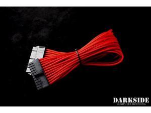 Darkside 24-Pin ATX 12" (30cm) HSL Single Braid Extension Cable - Red UV (DS-0181) Darkside 24-Pin ATX 12" (30cm) HSL Single Braid Extension Cable - Red UV (DS-0181)