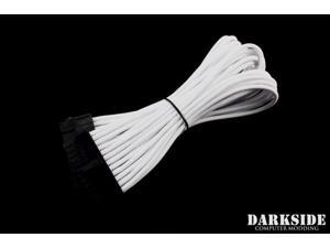 Darkside 24-Pin ATX 12" (30cm) HSL Single Braid Extension Cable - White (DS-HSL-ATX-12WHT) Darkside 24-Pin ATX 12" (30cm) HSL Single Braid Extension Cable - White (DS-HSL-ATX-12WHT)