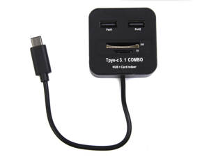 USB 3.1 Type-C 2-Port USB 2.0 Hub TF SD Card Reader Combo Splitter for Mobile Hard Disk, Mobile Phone, Tablet PC, USB Flash Disk, Mouse, Keyboard USB 3.1 Type-C 2-Port USB 2.0 Hub TF SD Card Reader Combo Splitter for Mobile Hard Disk, Mobile Phone, Tablet PC, USB Flash Disk, Mouse, Keyboard