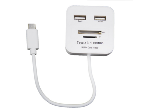 USB 3.1 Type-C 2-Port USB 2.0 Hub TF SD Card Reader Combo Splitter for Mobile Hard Disk, Mobile Phone, Tablet PC, USB Flash Disk, Mouse, Keyboard USB 3.1 Type-C 2-Port USB 2.0 Hub TF SD Card Reader Combo Splitter for Mobile Hard Disk, Mobile Phone, Tablet PC, USB Flash Disk, Mouse, Keyboard
