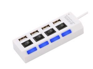 Four-port USB HUB with separate switch 4-port HUB USB expansion port USB 2.0 Hi-speed ports black or white for laptop PC Four-port USB HUB with separate switch 4-port HUB USB expansion port USB 2.0 Hi-speed ports black or white for laptop PC