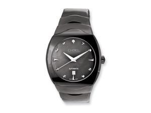 Chisel Mens Chisel Tungsten & Black Mother of Pearl Black Dial Watch Chisel Mens Chisel Tungsten & Black Mother of Pearl Black Dial Watch